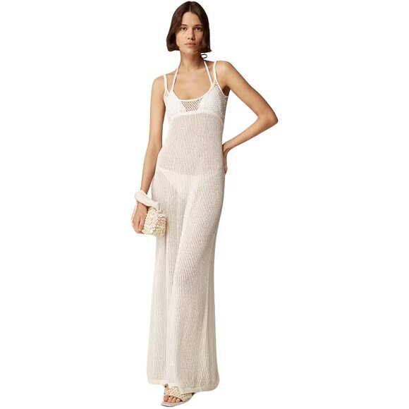 188. Anna October© X J.Crew sheer sweater-dress Ivory White $148 EUC XS - Picture 1 of 2